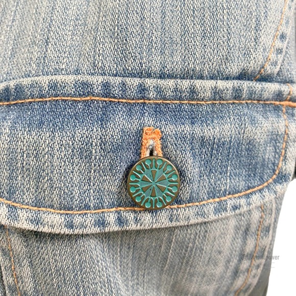 Dana Buchman Pufff Sleeve Denim Jean Jacket EUC - Picture 5 of 11